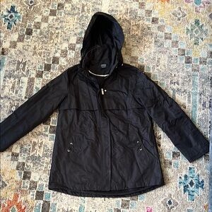 Jones New York Black Hooded Jacket